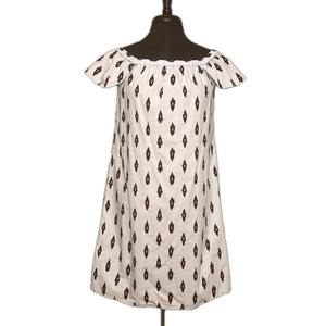 J. Crew Light Blue, Navy & Peach Women’s Dress w/ Cap Sleeves Size M